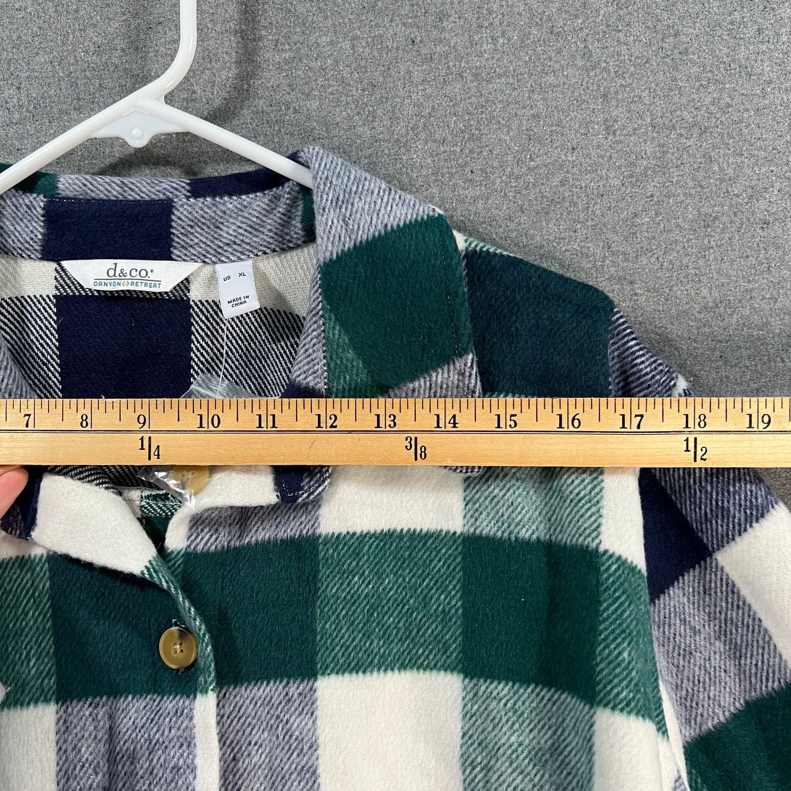 Other Denim & Co. Canyon Retreat Cozy Plaid Collared Button Size XL / US 12-14 / IT 48-50 - 3 Thumbnail
