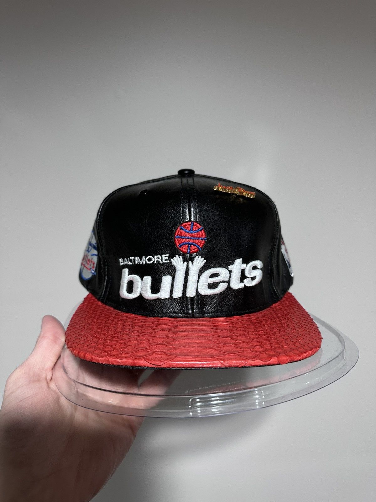 Just Don Just Don x Mitchell & Ness NBA Baltimore Bullets Leather Hat Size ONE SIZE - 8 Thumbnail