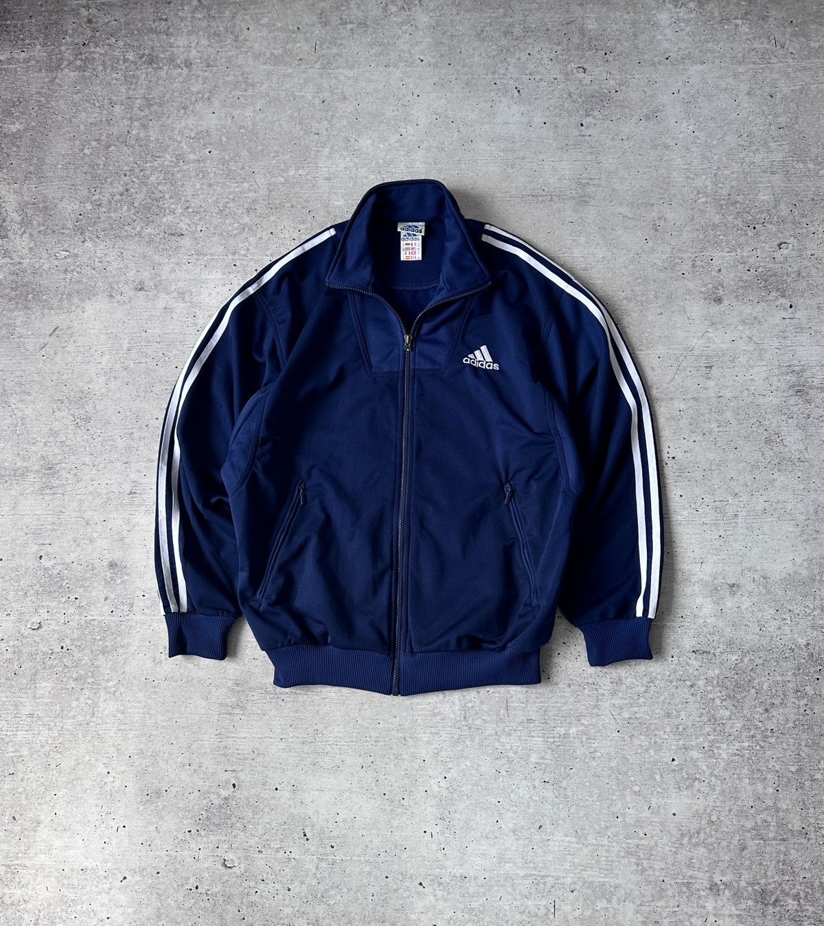Adidas Vintage Adidas Track Jacket Navy Blue Retro 90s Y2K Size US M / EU 48-50 / 2 - 2 Thumbnail