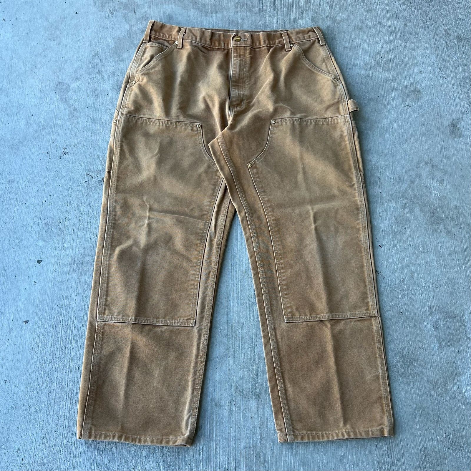 Carhartt × Vintage Carhartt brown double knee work wear carpenter pants Size US 35 - 1 Thumbnail
