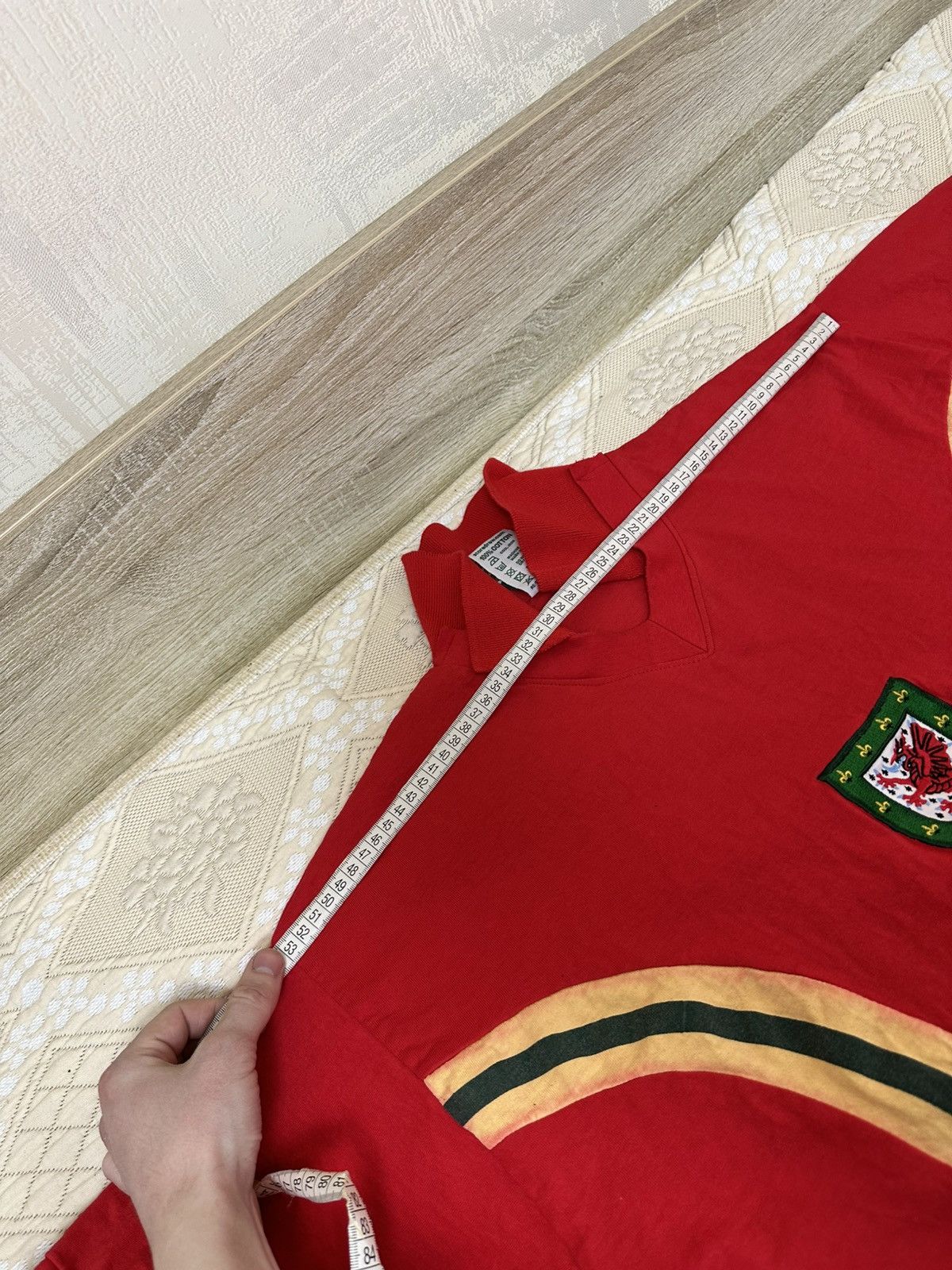 Vintage 🔥 Wales 1976-1979 Football Retro T Shirt Jersey England Size US L / EU 52-54 / 3 - 10 Thumbnail