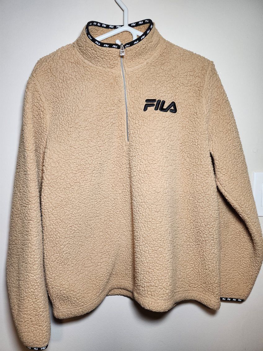 Fila Fila 1/4 Zip Cotton Fleece Sweater Size US L / EU 52-54 / 3 - 1 Thumbnail