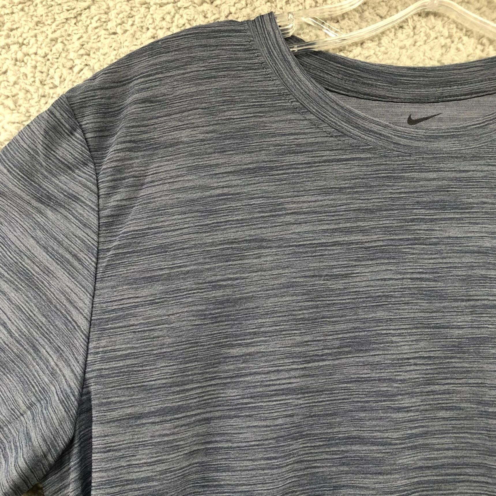 Nike Nike Dri-Fit Shirt Mens S Short Sleeve Gray Active T-Shirt Crewneck Pullover Running Gym Athletic Breathable Moisture-Wicking Size US S / EU 44-46 / 1 - 6 Thumbnail