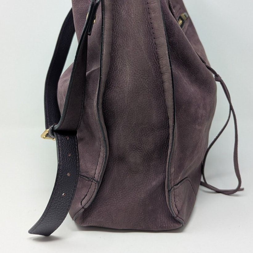 Rebecca Minkoff Rebecca Minkoff Suede Leather Shoulder Bucket Bag Purple Size ONE SIZE - 14 Thumbnail