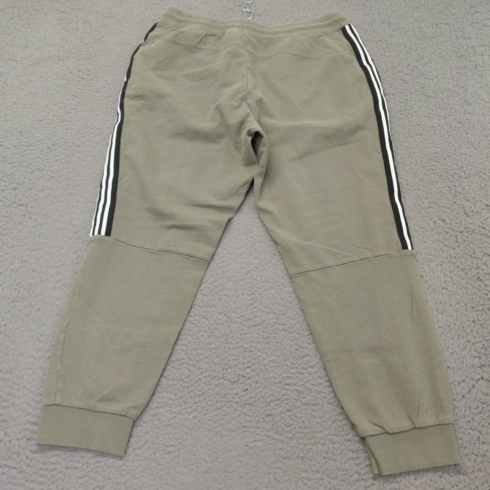 Adidas Adidas Track Pants Mens XL Gray Black Trio Stripes Athletic Joggers Pockets Size US 36 / EU 52 - 2 Thumbnail