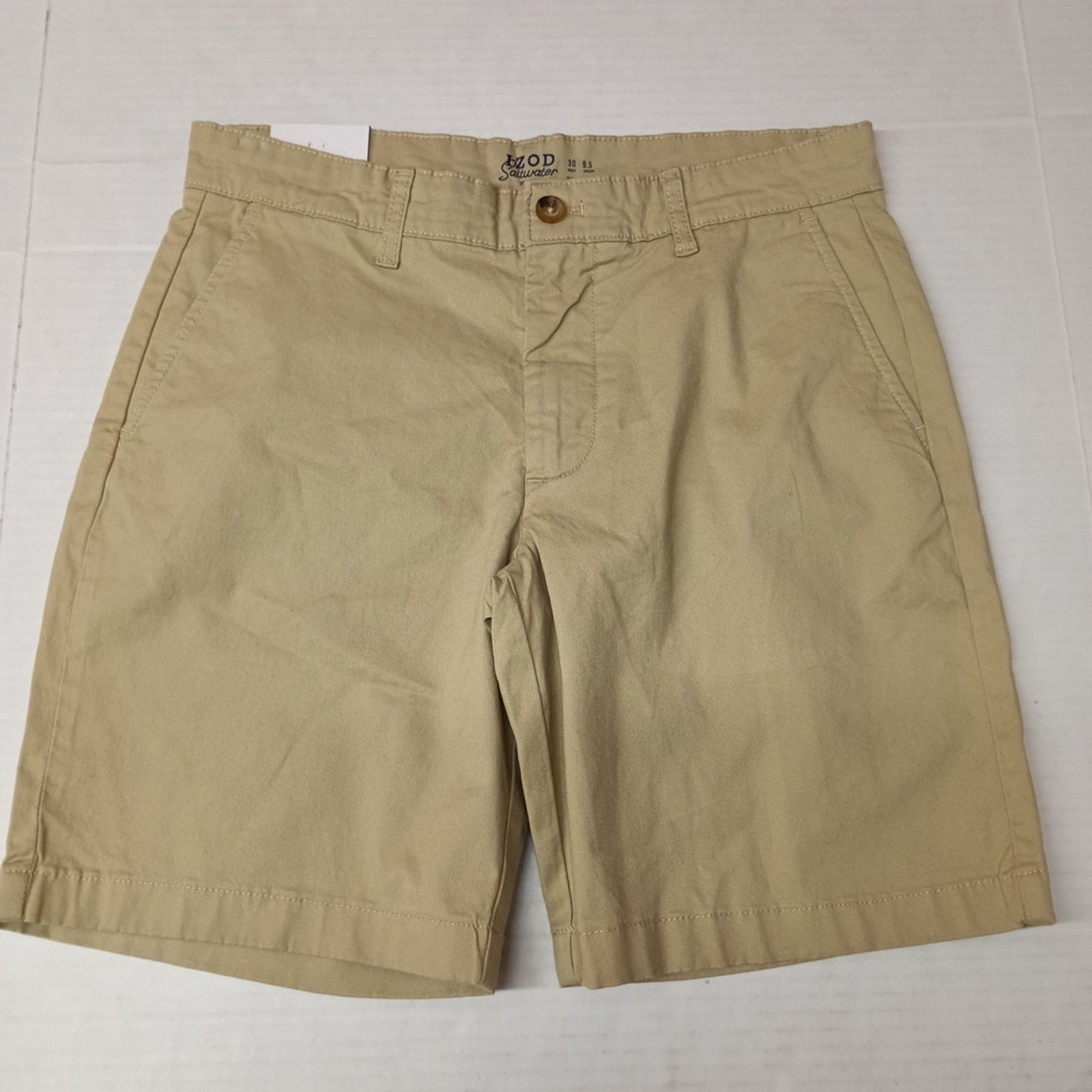 Izod Men's IZOD Saltwater Stretch Chino Khaki Shorts Size 30 Size US 30 / EU 46 - 1 Thumbnail