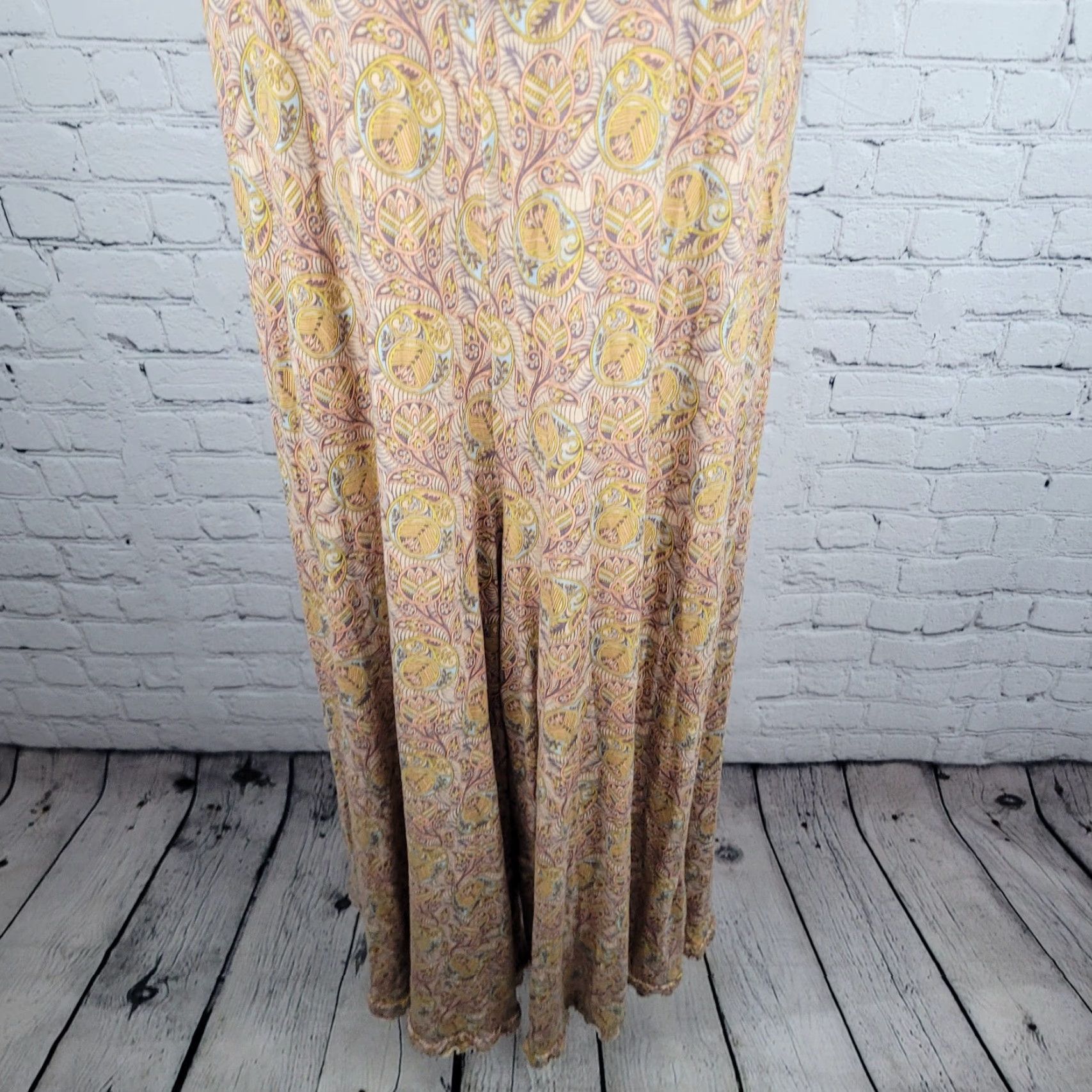 Anthropologie Anthropologie Multicolor Print Boho Stretch Short Sleeve Jumpsuit Medium Size 32" / US 10 / IT 46 - 6 Thumbnail