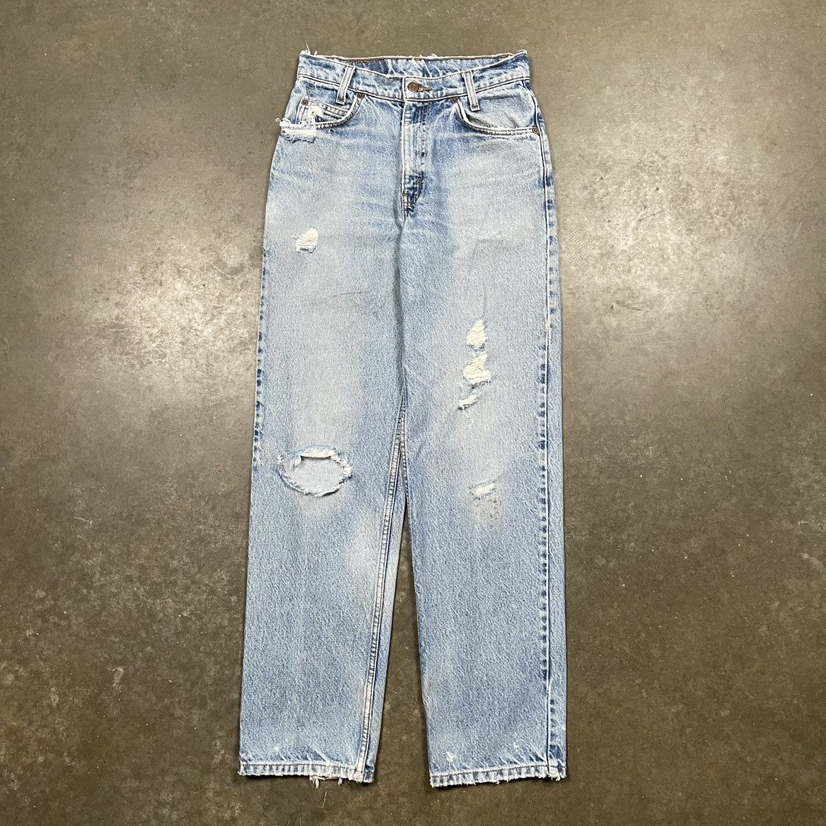 Levi's × Vintage Vintage Faded Distressed Levi’s Jeans Light Wash Grunge 90s Size US 28 / EU 44 - 3 Thumbnail