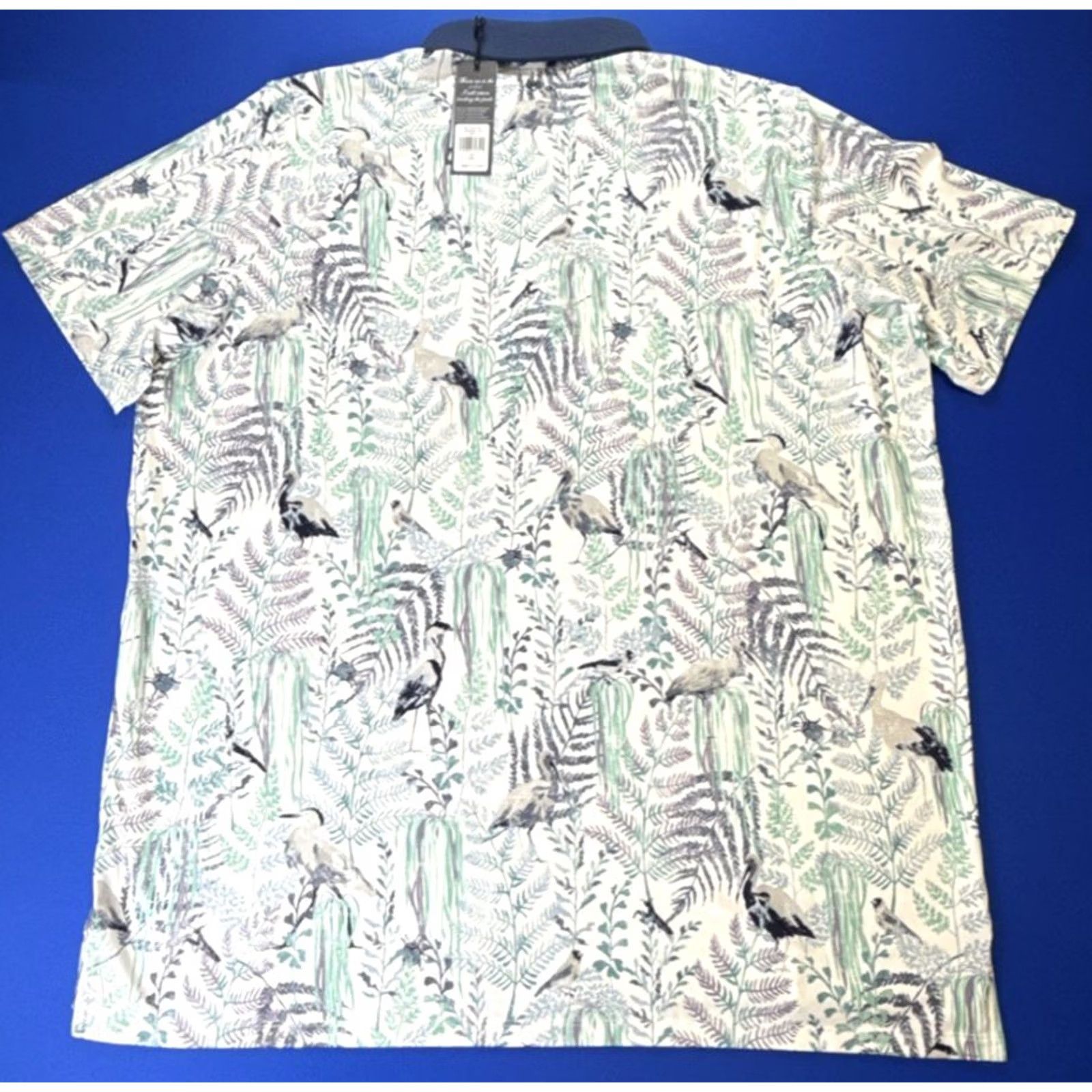 Vintage Greyson Bird Song Polo Arctic Mens 2XL Short Sleeve Button Collared Performance Stretch Wicking Golf Polo Mens Size US XXL / EU 58 / 5 - 5 Thumbnail