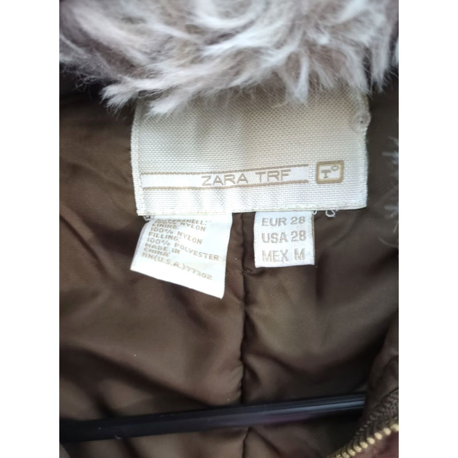 Zara Zara TRF Outerwear Coat Parka Long Brown Women's 28 Hooded Zip Pockets Fur Lining Fall Winter Needful Vintage: No Size 4XL / US 24-26 - 8 Thumbnail