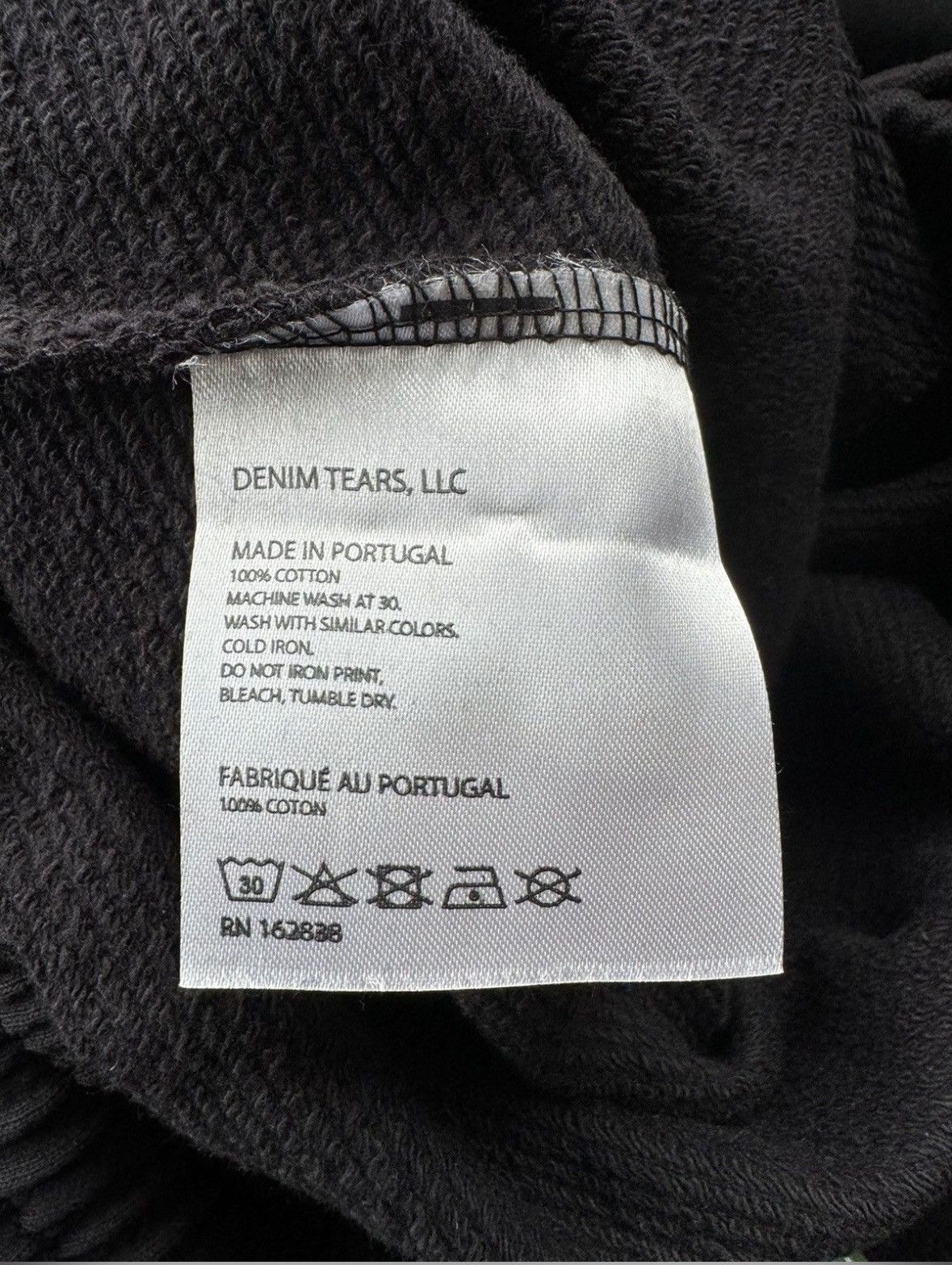 DENIM TEARS Black Monochrome sweatpants Size US 36 / EU 52 - 3 Thumbnail