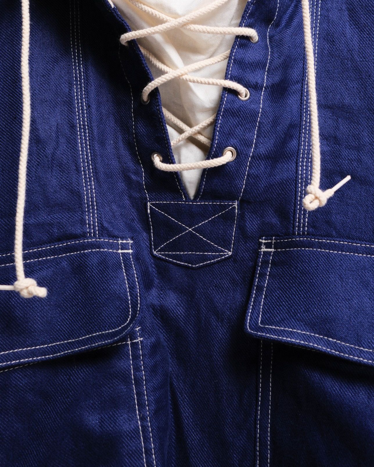 Junya Watanabe Junya Watanabe Spring 2011 Indigo Lace-up Anorak Size US S / EU 44-46 / 1 - 7 Thumbnail
