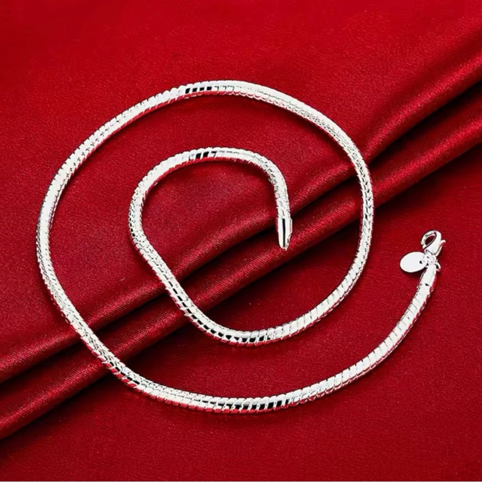 Other Sterling Silver 20 Inch 3mm Snake Chain Necklace Size ONE SIZE - 3 Thumbnail