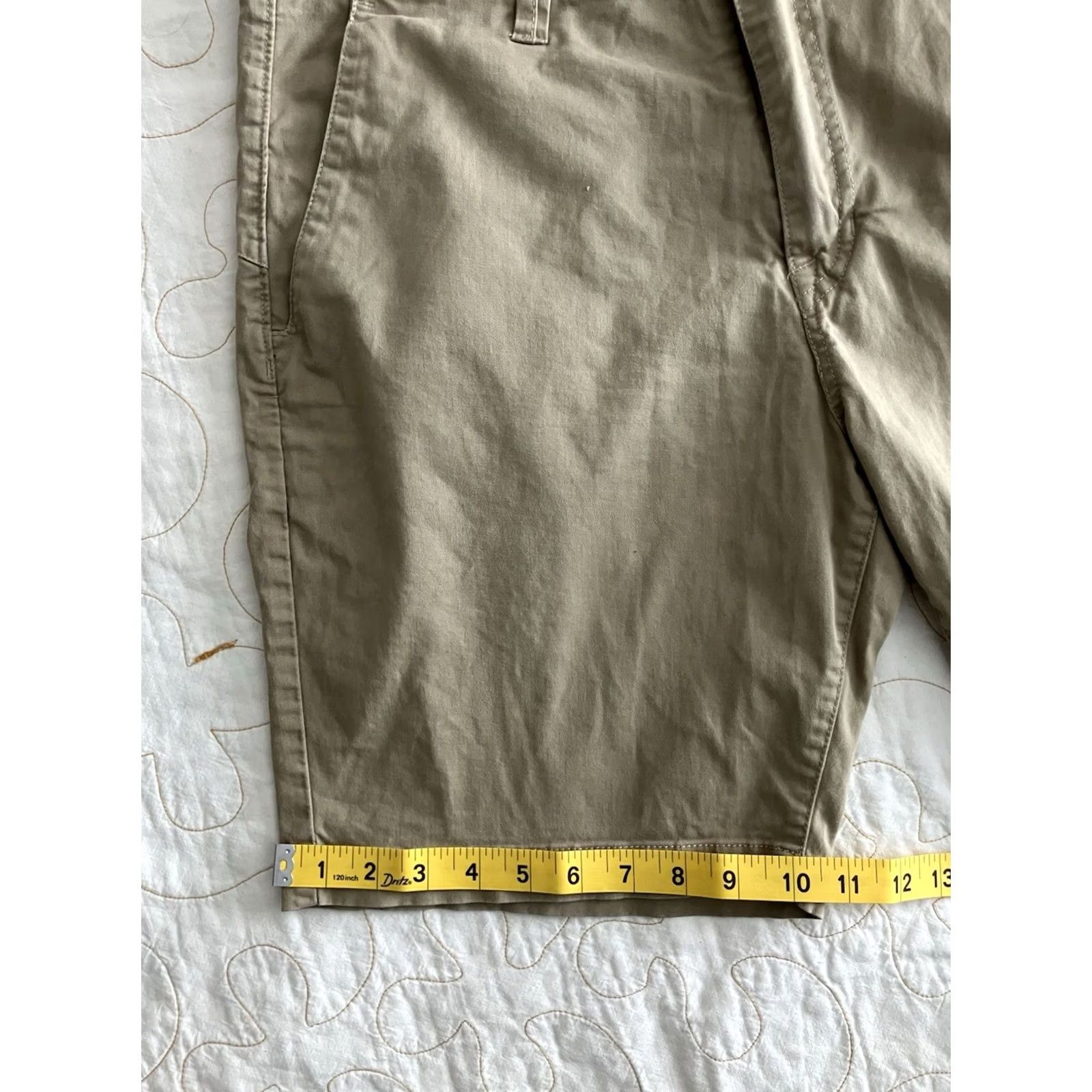Volcom Volcom True To This Shorts Mens 36 Tan Khaki Front Modern Fit Chinos Tag 34 Size US 36 / EU 52 - 4 Thumbnail
