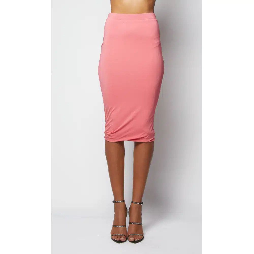 Tom Ford o1sndg0825 GCJ229 Cut & Sewn Midi Skirt in Pink Size XS / US 0-2 / IT 36-38 - 1 Thumbnail