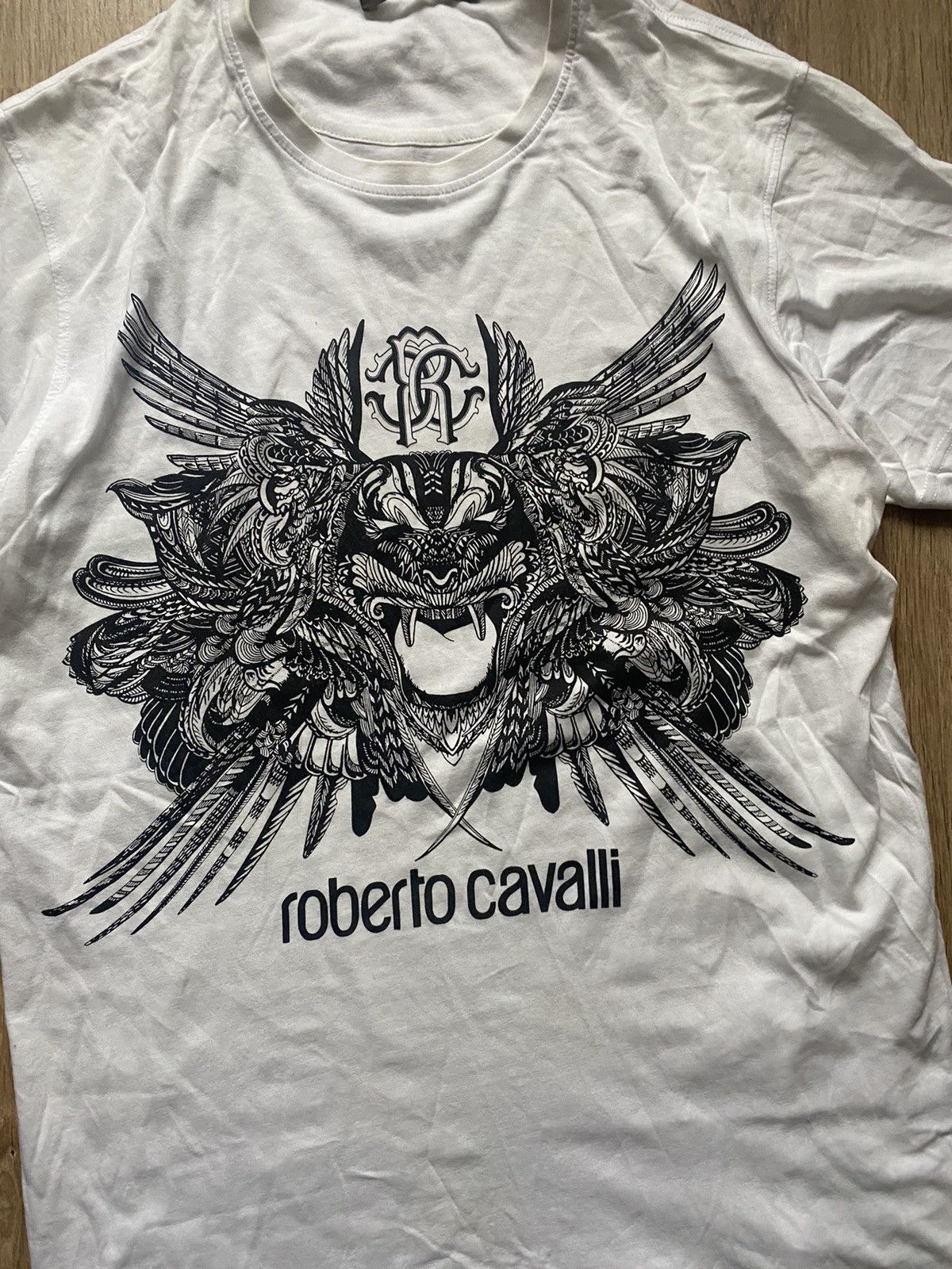 Just Cavalli Vintage Crazy Y2k Roberto Cavalli tiger Fullprint T-shirt Size US L / EU 52-54 / 3 - 2 Thumbnail