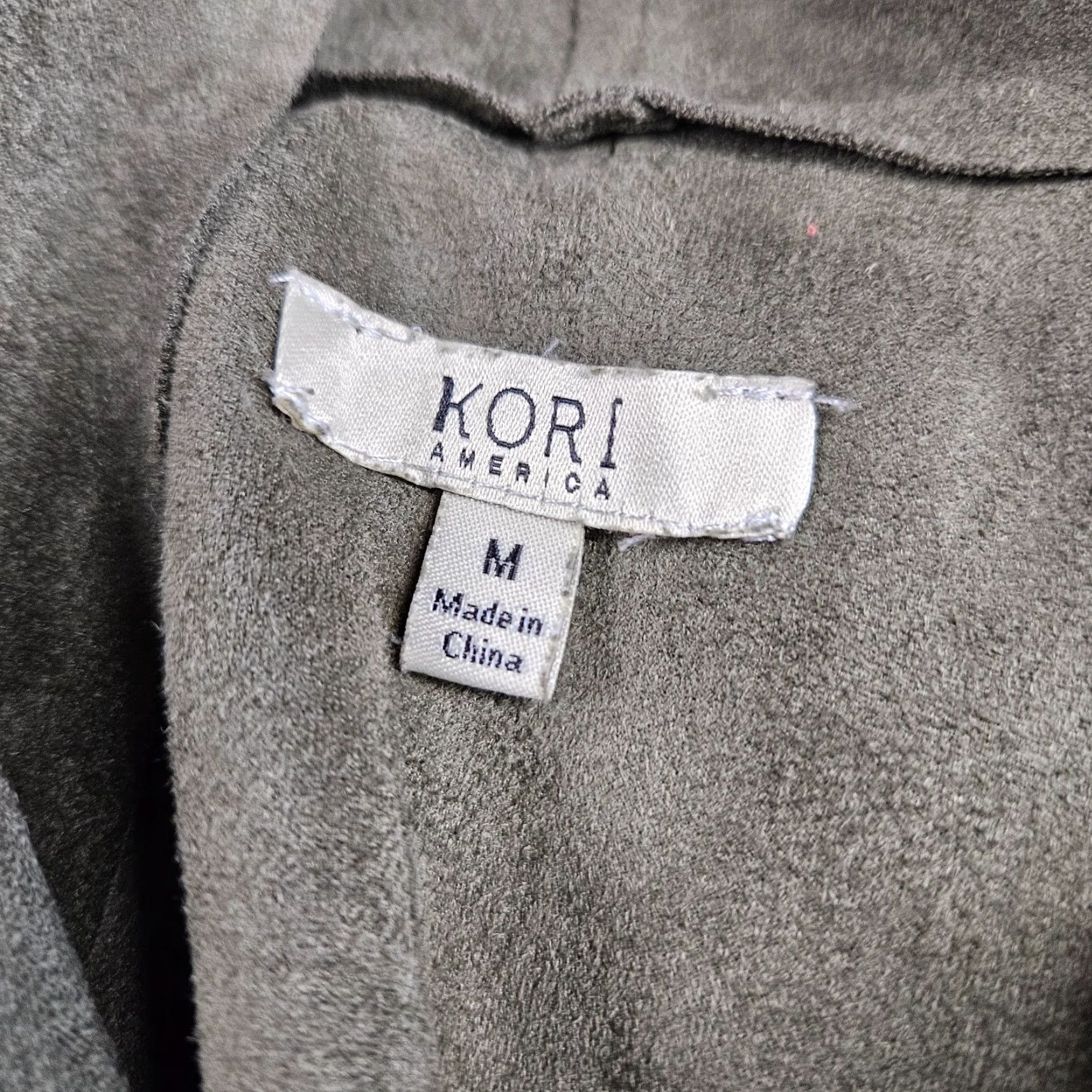 Vintage Kori America Womens Faux Suede Moto Jacket Sz Medium Green Long Sleeve Jacket Size M / US 6-8 / IT 42-44 - 6 Thumbnail