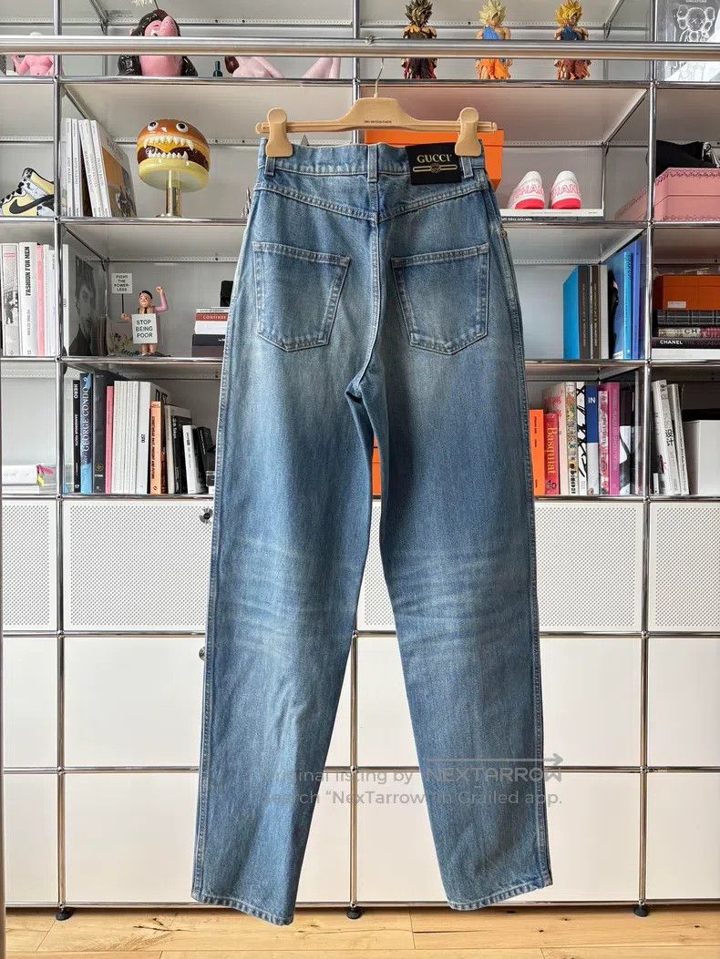 Gucci Gucci Make old washed blue jeans Size 23" - 2 Thumbnail