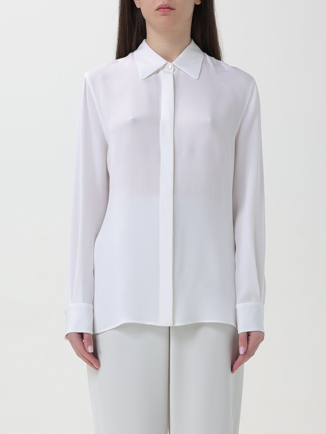 image of Giorgio Armani Shirt Woman Blue, Women's (Size Large)