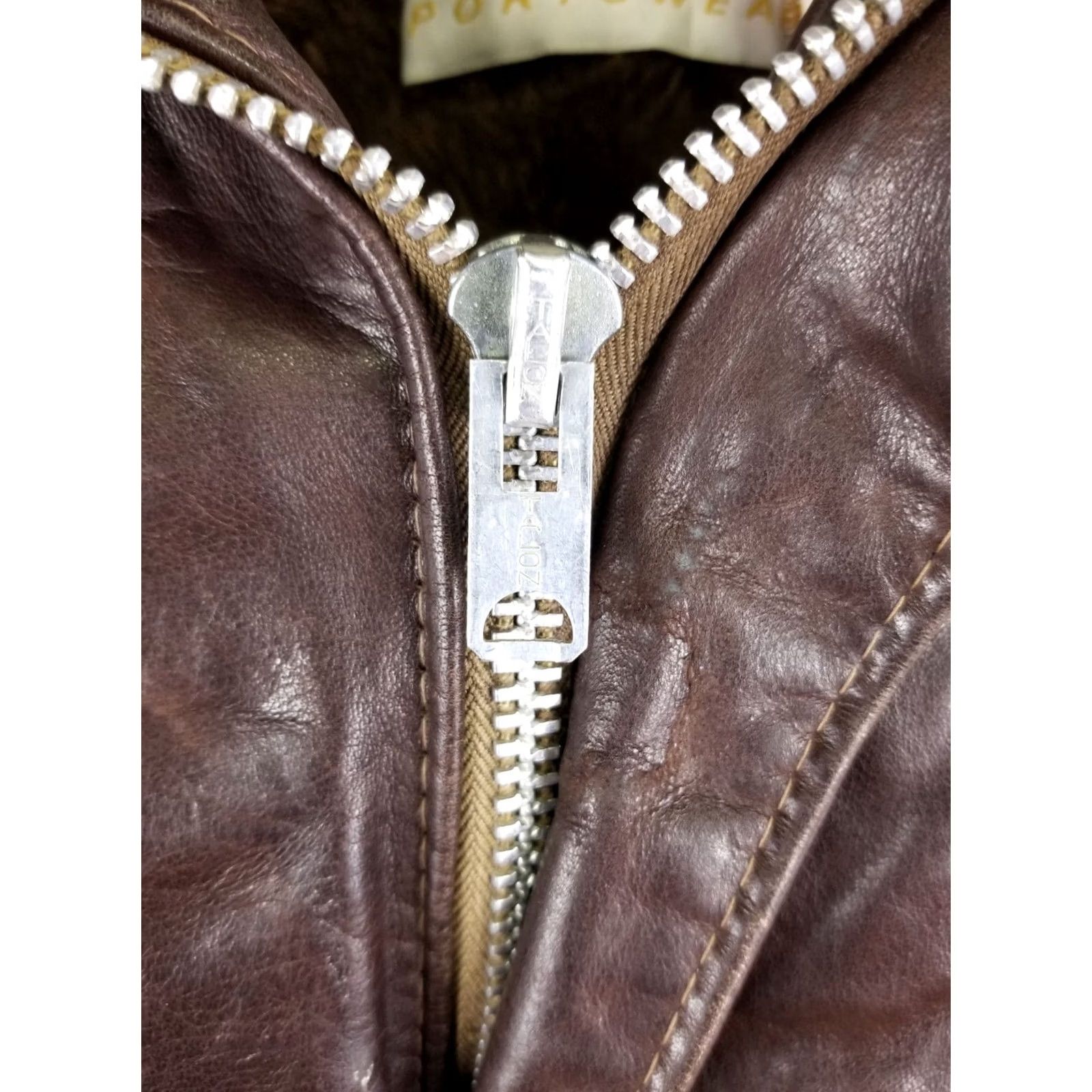 Schott VINTAGE SCHOTT G-1 STYLE FLIGHT LEATHER JACKET SZ 38 WITH LINING Men Jacket Brown 70s Military Motorcycle Leather Lined Size 38 Size US XXS / EU 40 - 3 Thumbnail