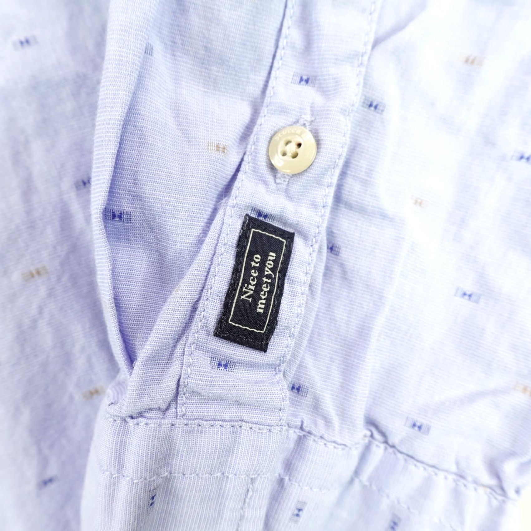 Scotch & Soda Scotch & Soda Shirt Mens Large Light Blue Printed Relax Fit Roll Tab Long Sleeve Button-Up with Pockets Size US L / EU 52-54 / 3 - 5 Thumbnail