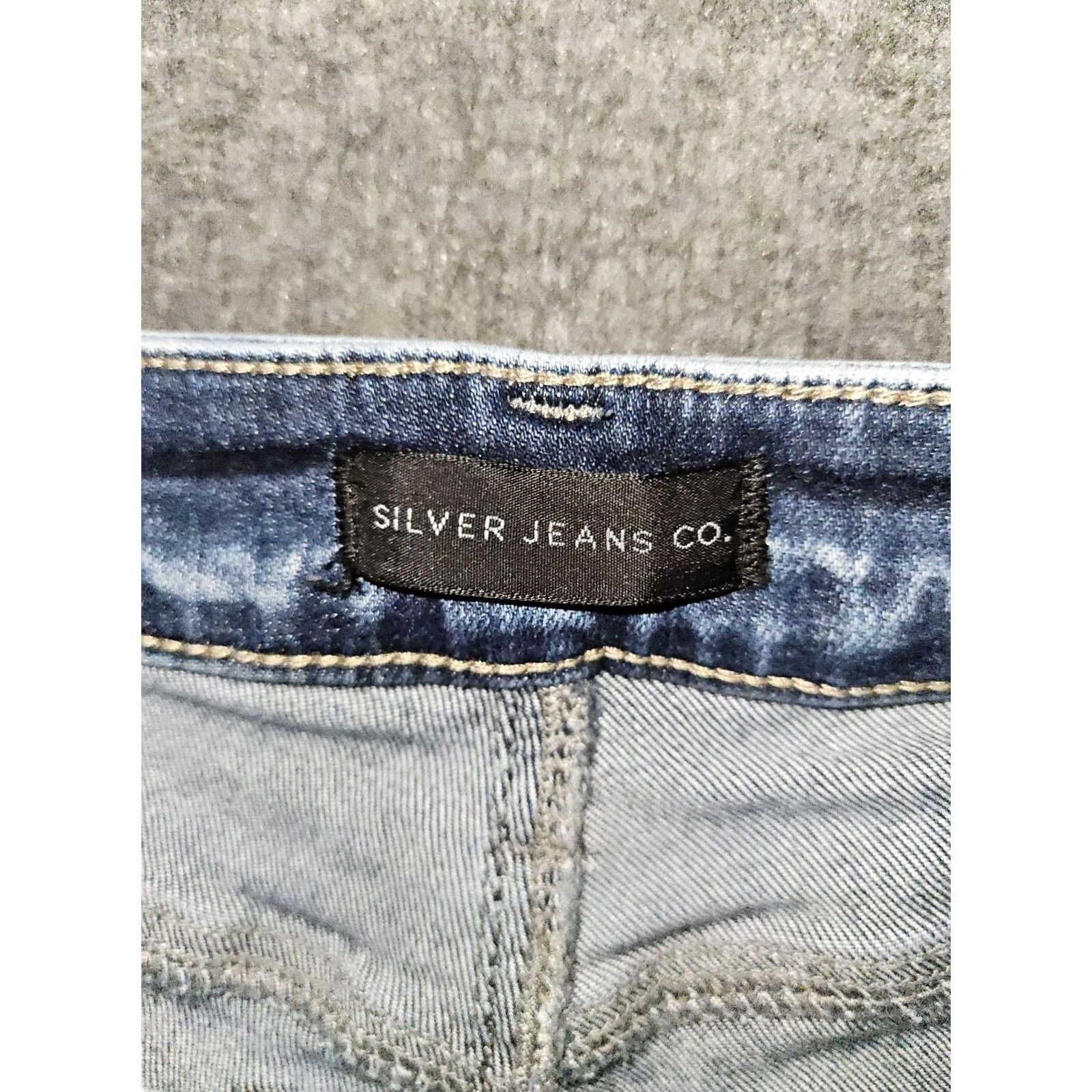 Silver Jeans Co. VINTAGE Silver Jeans Avery Slim Boot Jeans 26/31 Low Rise Blue Embroidered Size 26" / US 2 / IT 38 - 2 Thumbnail