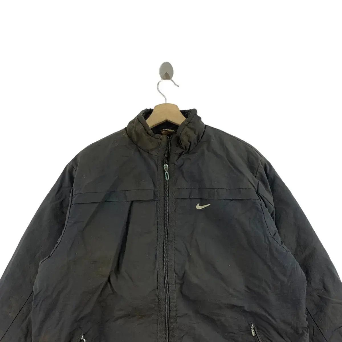 Nike Vintage NIKE WINDPROOF Swoosh Natural Distress Size US L / EU 52-54 / 3 - 2 Thumbnail
