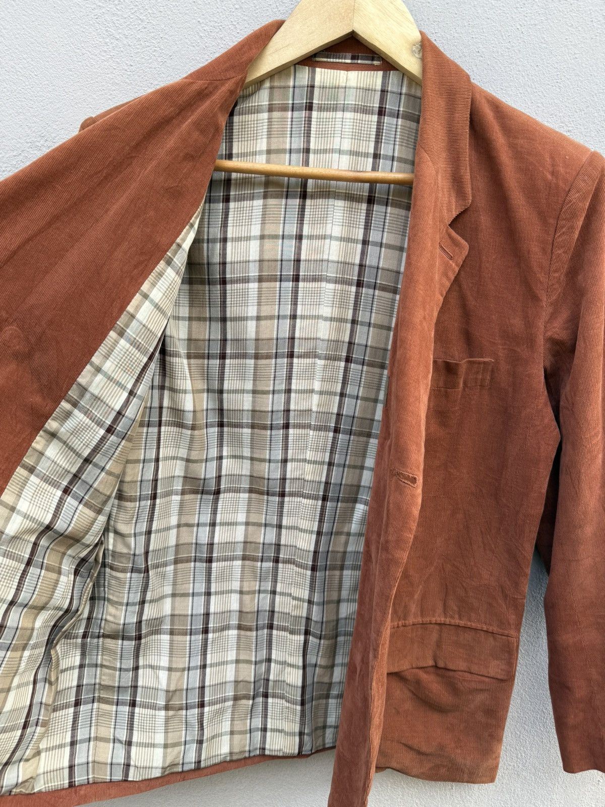 Yohji Yamamoto 💥ARCHIVED💥RARE Y’s Double Breasted Checkered Corduroy Blazer Size 38R - 7 Thumbnail