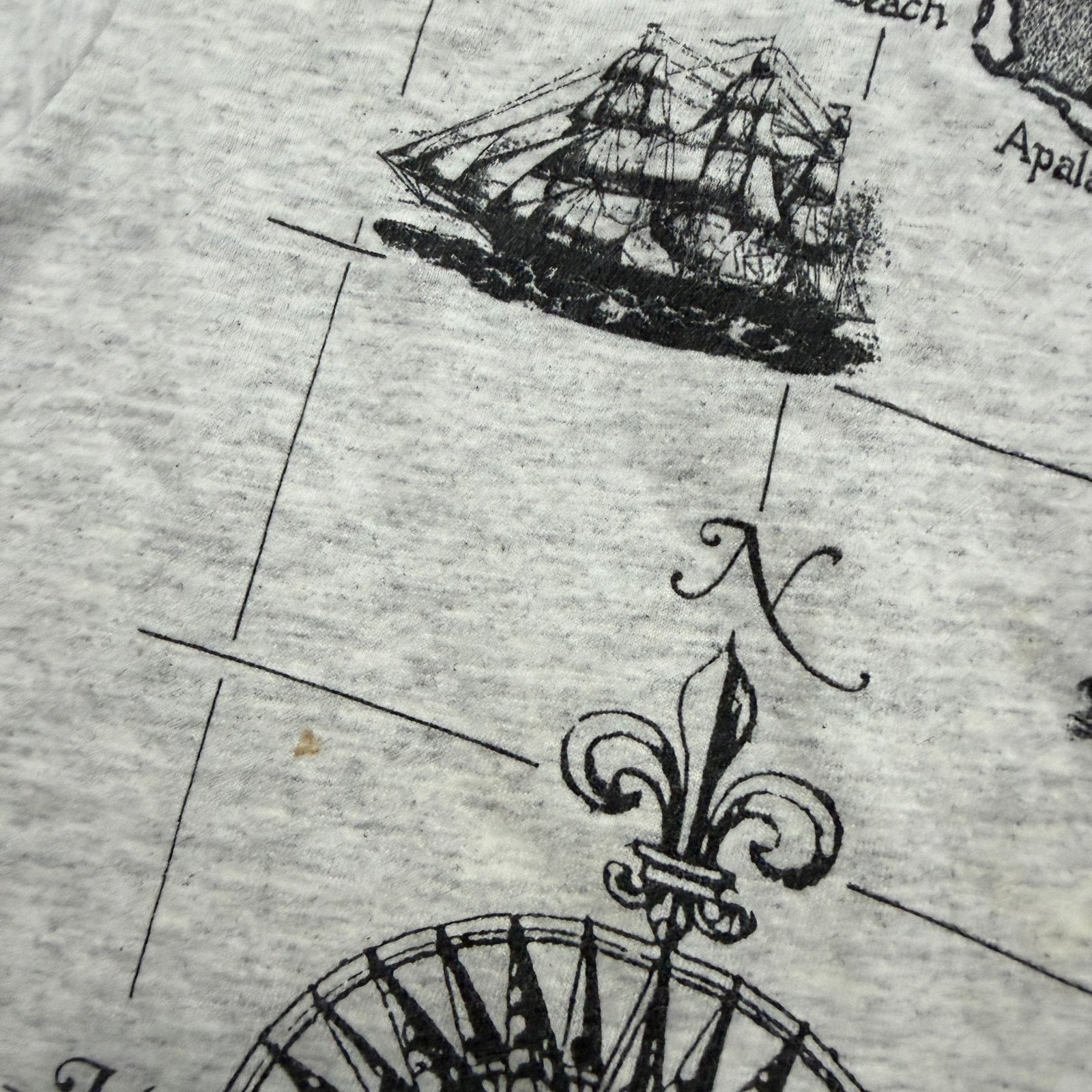 Vintage Vintage Florida Nautical Map Shirt Mens Extra Large Gray 90s Size US XL / EU 56 / 4 - 4 Thumbnail