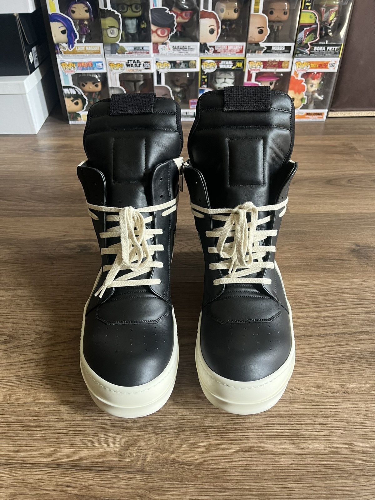 Rick Owens Og Mainline Geobasket Black Milk Size 43, Men's (Size 10) — image 2 of 6