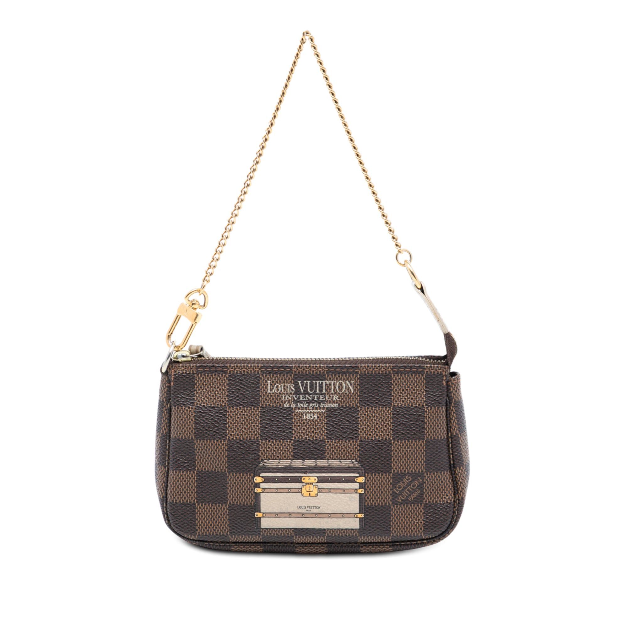 Louis Vuitton Damier Ebene Trunks and Locks Mini Pochette Accessoires Size ONE SIZE - 1 Thumbnail