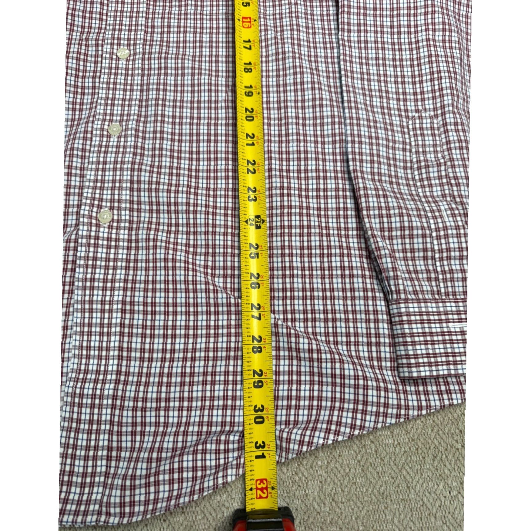 Brooks Brothers VINTAGE Brooks Brothers Mens Dress Shirt Long Sleeve Plaid Checkered Traditional Large Size 42R - 6 Thumbnail