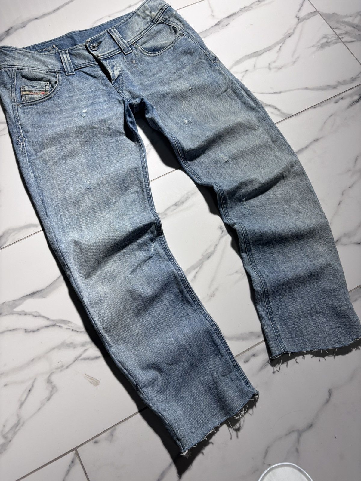Diesel Y2K Diesel Jeans Vintage Light Blue Distressed 00’s Japanese Size 29" - 5 Thumbnail