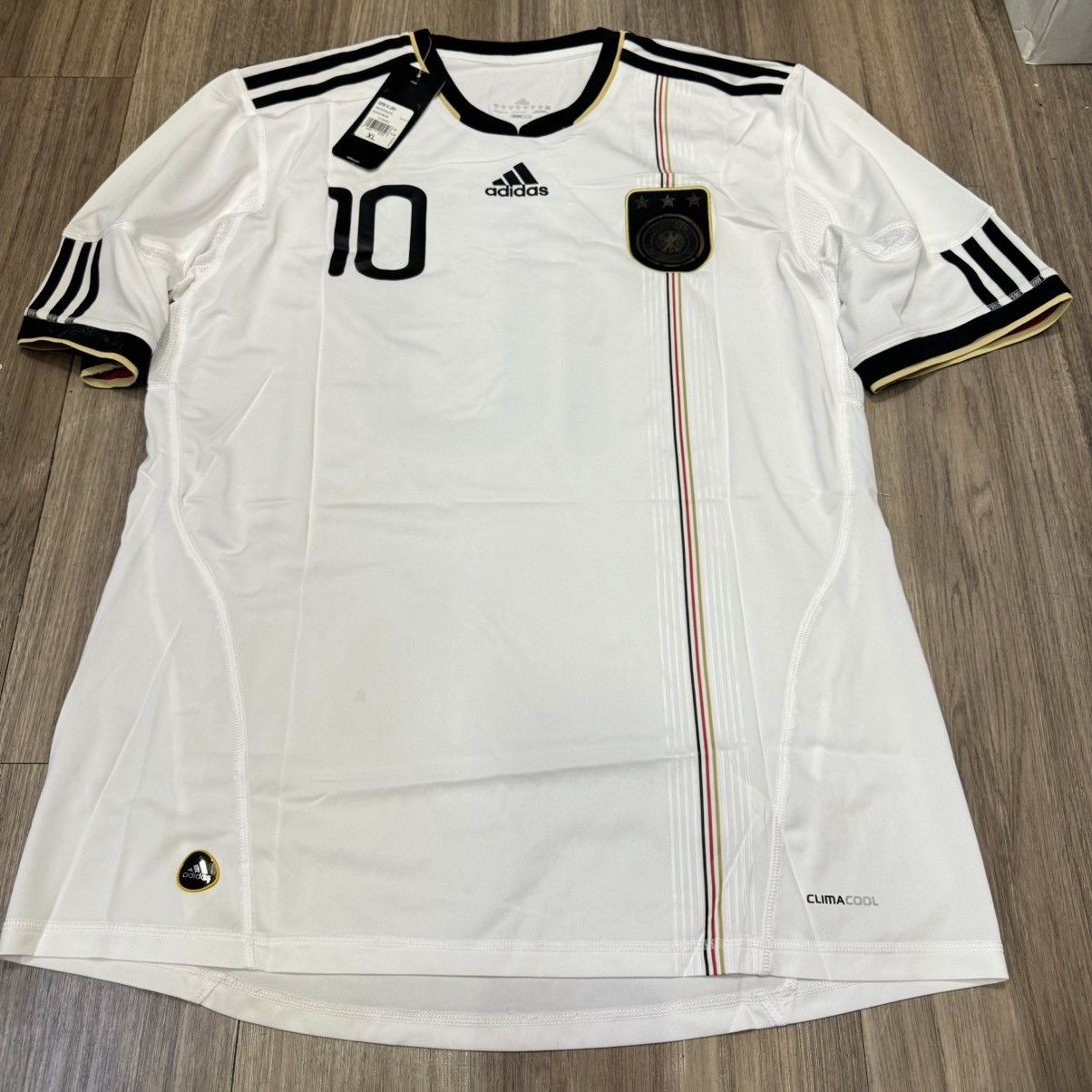 Adidas Germany world cup 2010 home shirt #10 Podolski (bnwt) Size US XL / EU 56 / 4 - 1 Thumbnail