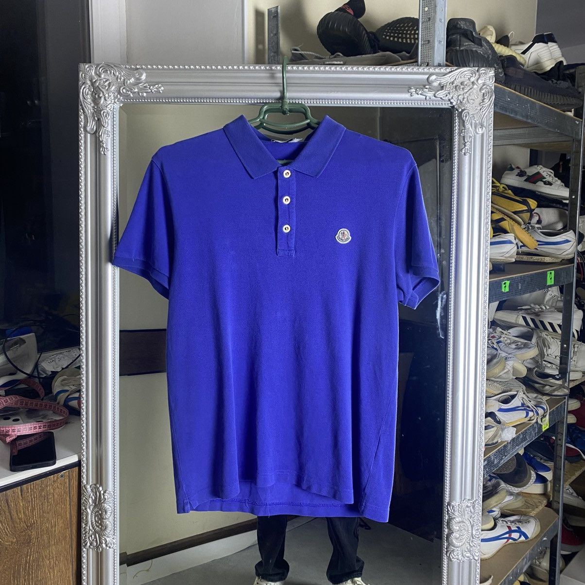 Moncler Polo Moncler Maglia T-shirt Vintage Size M Blue Size US M / EU 48-50 / 2 - 1 Thumbnail