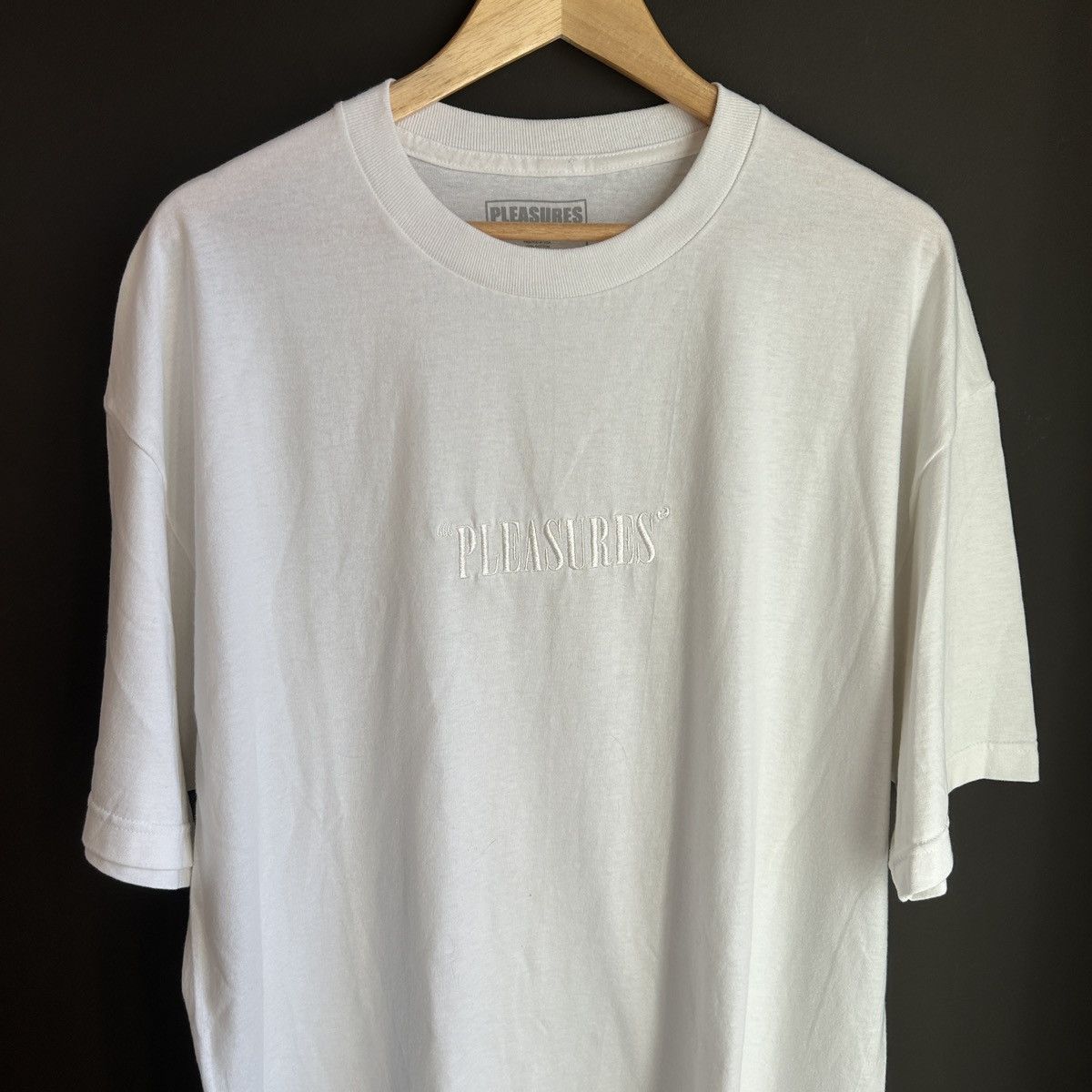 Pleasures Pleasures Embroidered White Tee Size US XL / EU 56 / 4 - 1 Thumbnail