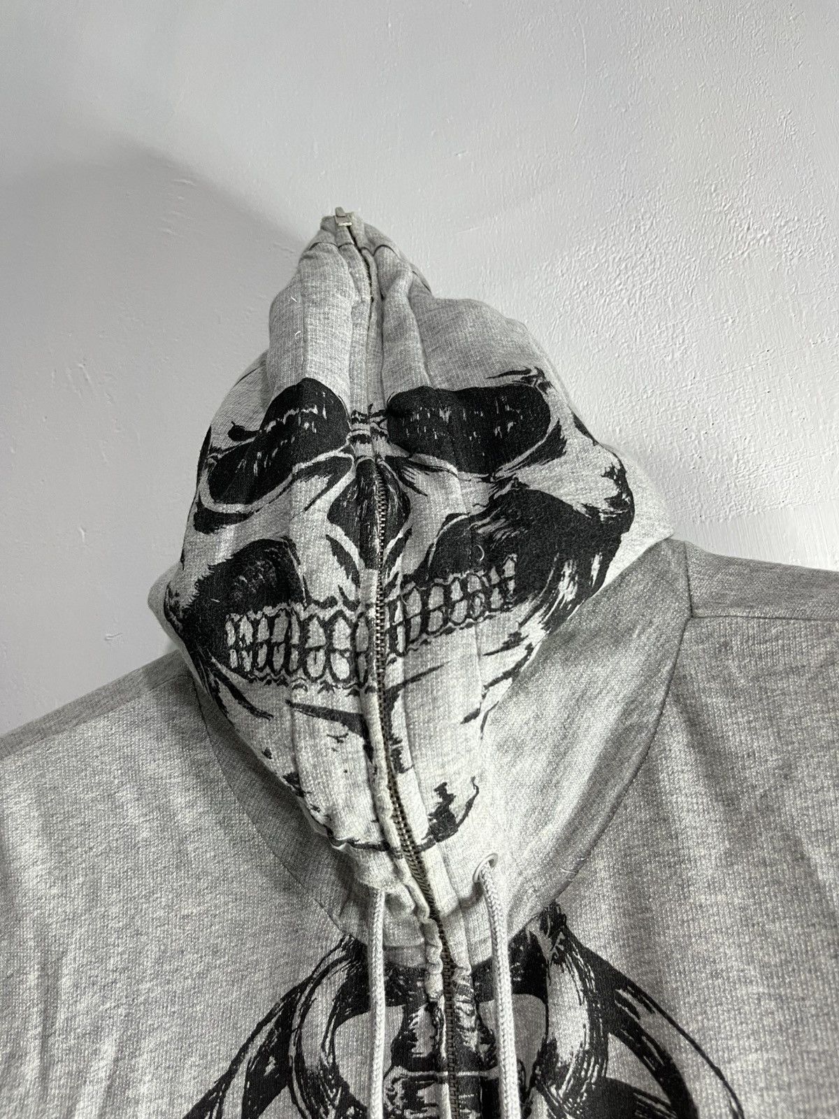 Hysteric Glamour 2000s glad news crazy skeleton studed faux fur hoodie Size US L / EU 52-54 / 3 - 9 Thumbnail