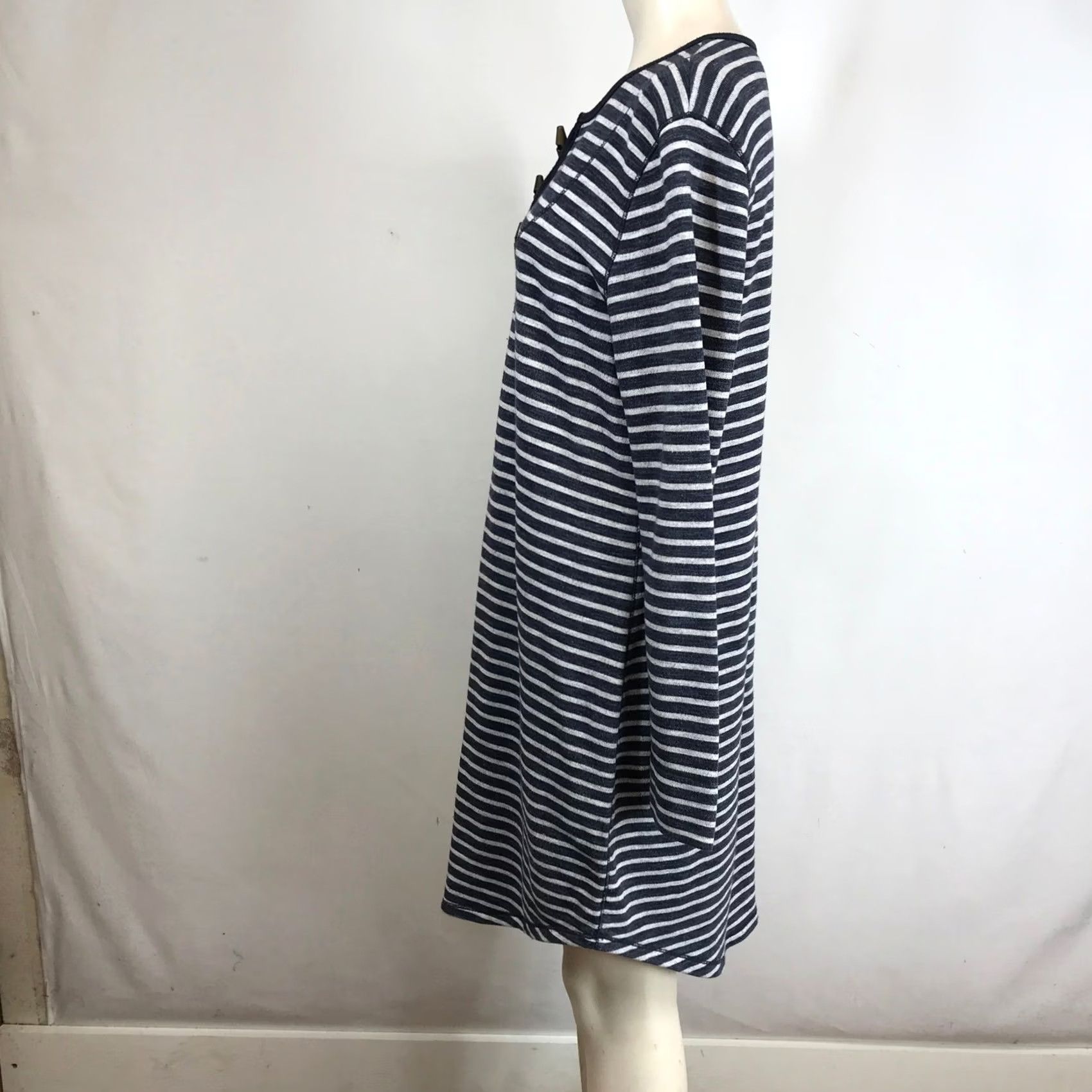 CO VINTAGE LRL Ralph Lauren Jeans Co Striped Long Sleeve Henley Dress Size L Size L / US 10 / IT 46 - 6 Thumbnail