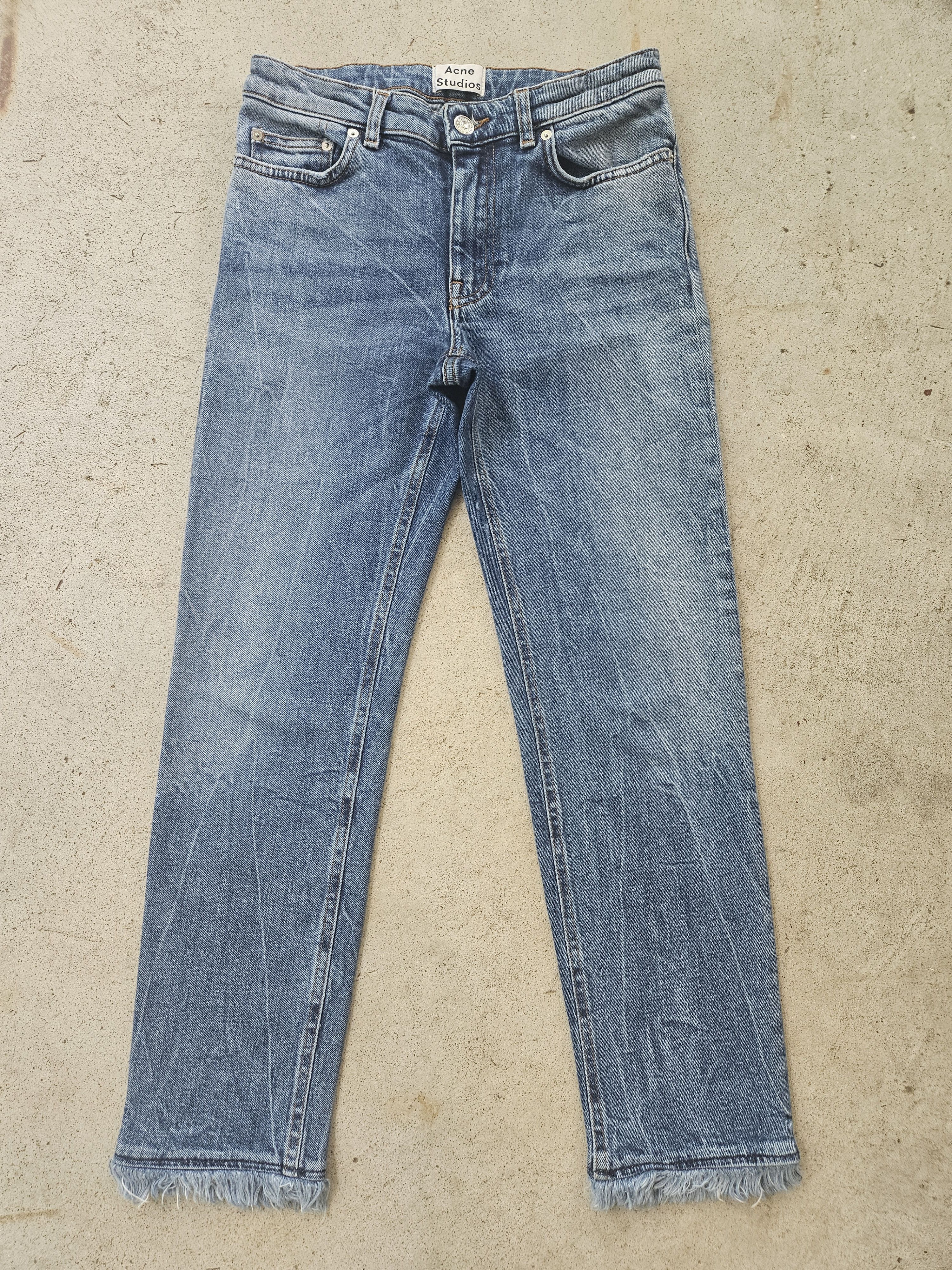 Acne Studios Row Fringe CLTVT Blue Denim Jeans Size US 26 / EU 42 - 1 Thumbnail