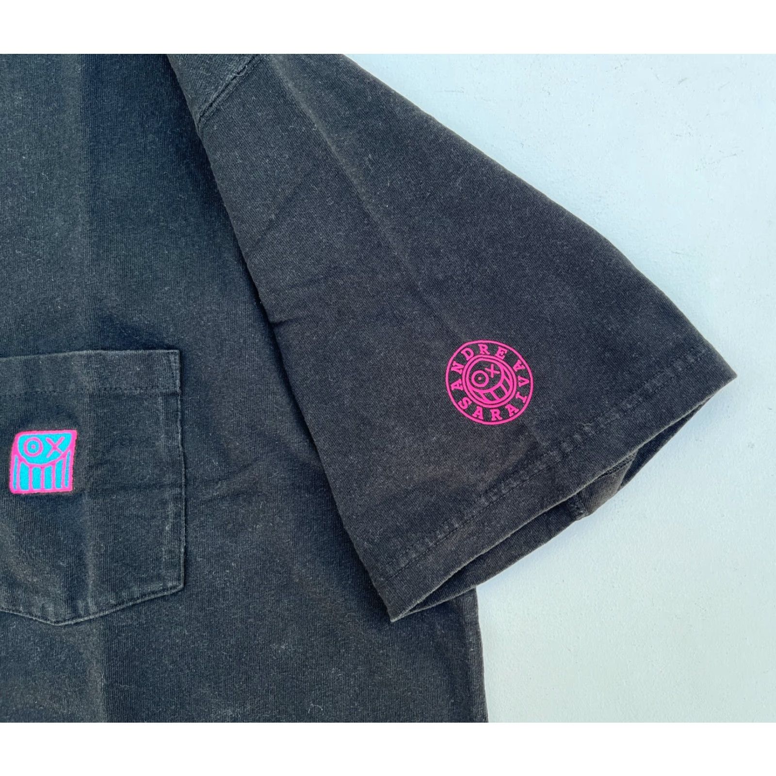 Uniqlo UNIQLO Men’s Pocket Tee Black XL Andre Saraiva T-Shirt Size US XL / EU 56 / 4 - 4 Thumbnail