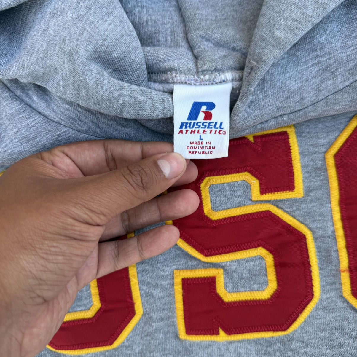 Russell Athletic Vintage Y2K Russell Athletic USC Trojans Gray Hoodie Large Size US L / EU 52-54 / 3 - 3 Thumbnail