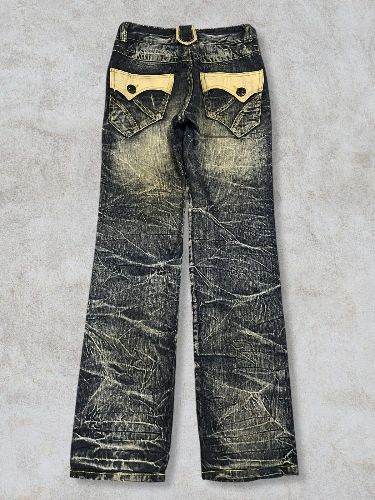 Le Grande Bleu (L.G.B.) Japanese Gothic And Punk Style Rusty Mud Wash Skull Jeans Size US 30 / EU 46 - 6 Thumbnail
