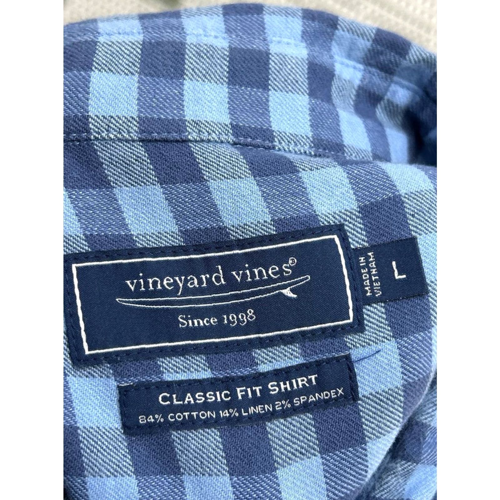 Vineyard Vines Vineyard Vines Shirt Men L Multicolor Gingham Cotton Classic Fit Button-Down Size US L / EU 52-54 / 3 - 4 Thumbnail