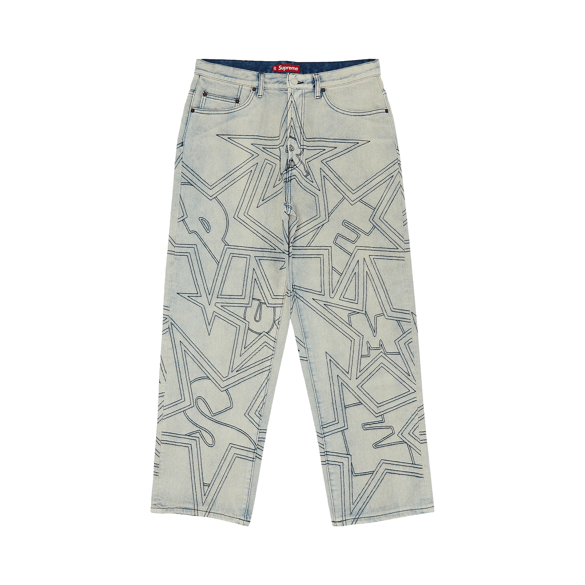 a*1様 Supreme Stars Topstitch Baggy Jean Supreme Stars Topstitch Baggy Jean (SS25) - $238