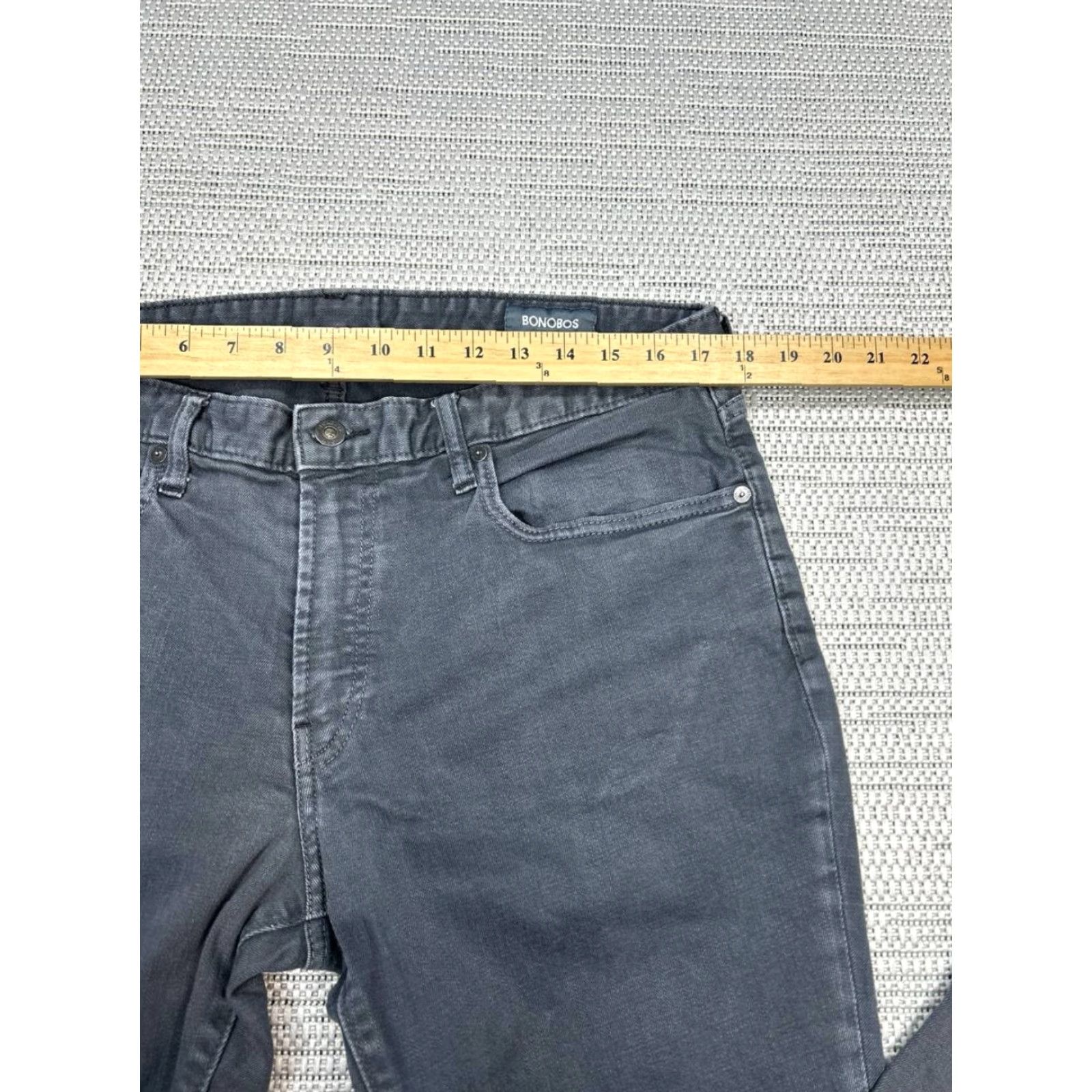 Bonobos Bonobos Jeans Mens 36 Gray Denim Slim Fit Logo Cotton Stretch Mid Rise 36x30 Size US 36 / EU 52 - 6 Thumbnail