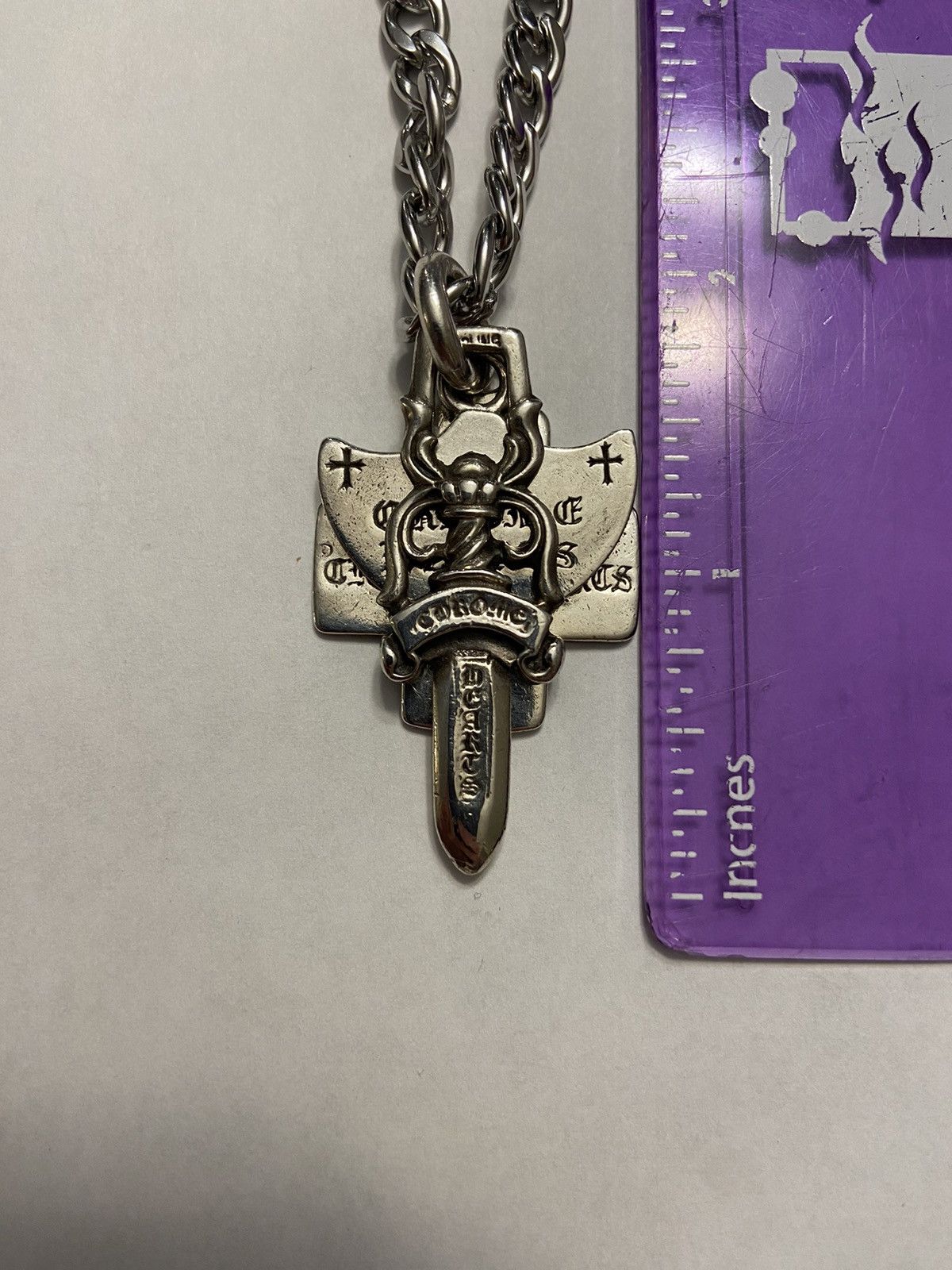 Chrome Hearts Chrome Hearts 3 Trinkets Pendant Chain Necklace Dagger ...