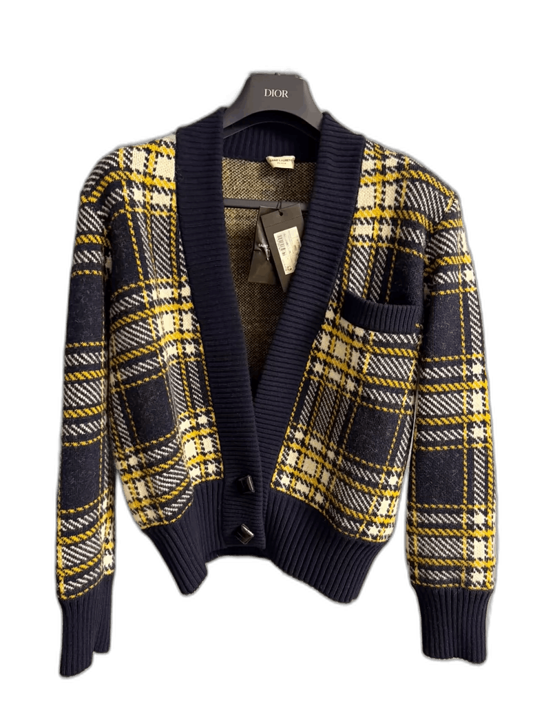 Saint Laurent Paris Wool Cardigan with Original Tags Size US L / EU 52-54 / 3 - 1 Thumbnail