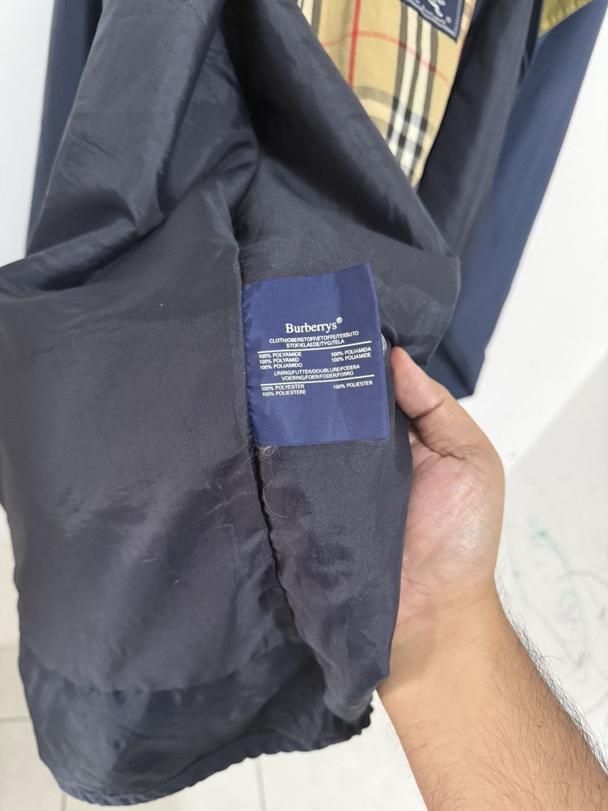 Burberry Vintage Burberry Blue Big Logo Jacket Size US XL / EU 56 / 4 - 18 Thumbnail