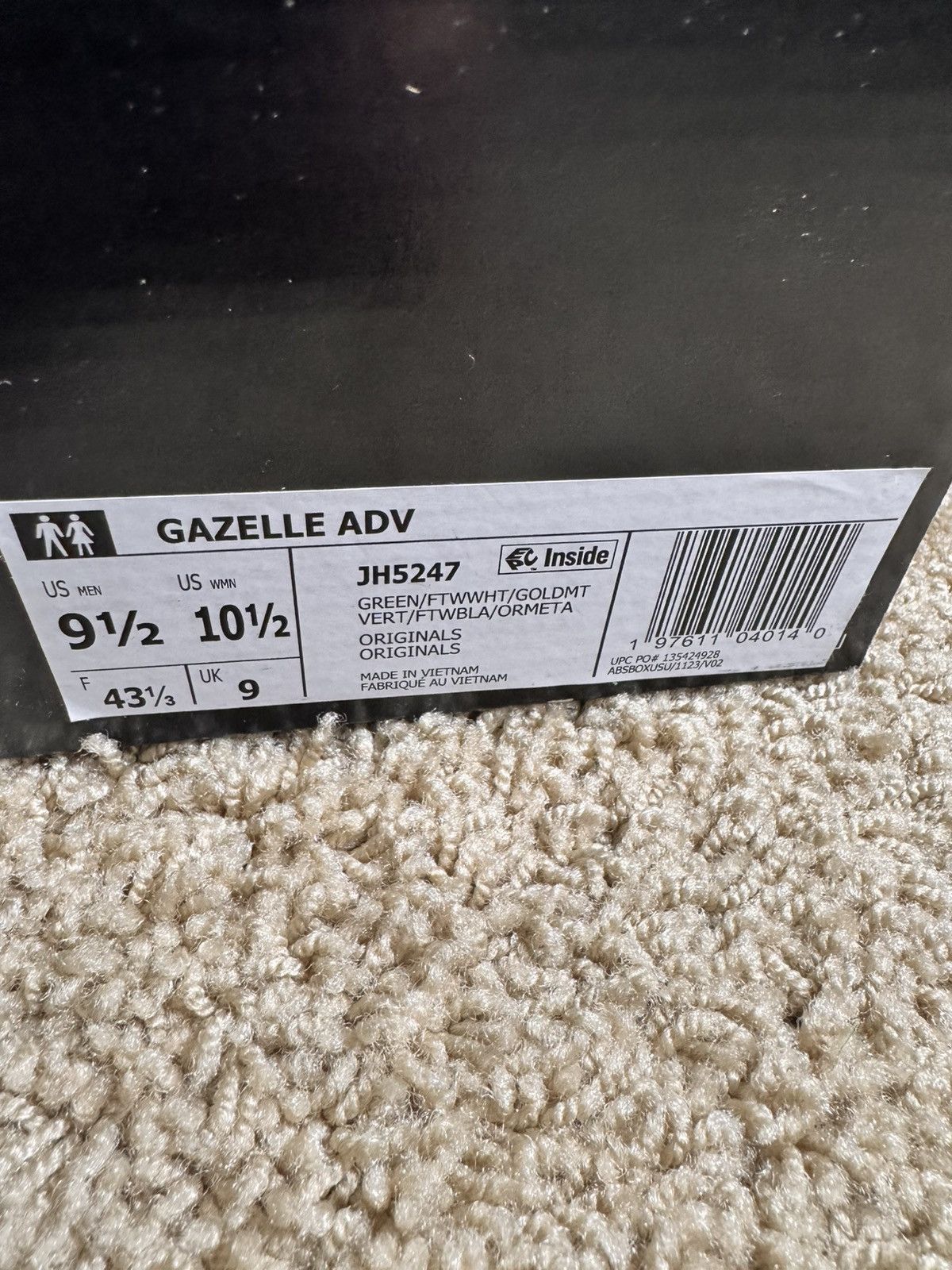 Adidas Adidas Gazelle Green Men’s 9.5 – Brand New in Box w/Bag Size US 9.5 / EU 42-43 - 3 Thumbnail