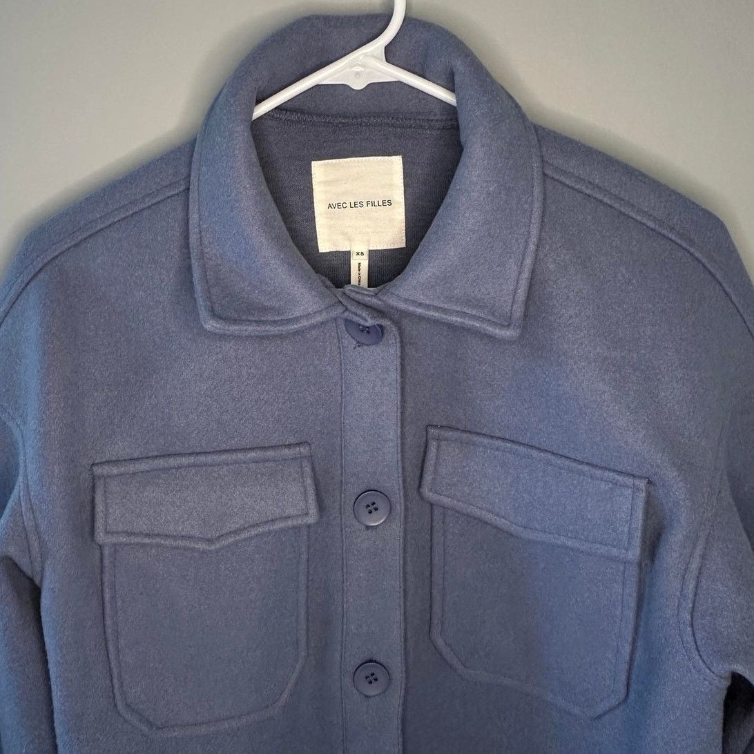 Other Avec Les Filles Boyfriend Shacket Jacket Blue Women's S Size S / US 4 / IT 40 - 2 Thumbnail